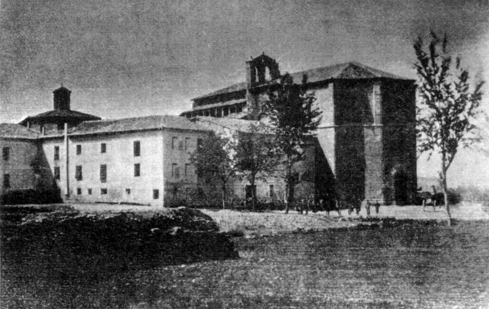 Foto del exconvento de Valbuena. Hacia 1870. F.J. Gómez.